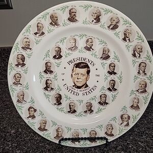 VINTAGE Presidents of the United States John F. Kennedy Commemorative Plate USA